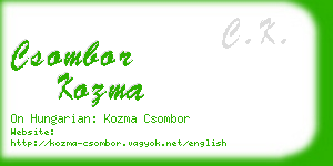 csombor kozma business card